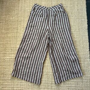 Ottway the Label Striped Mid Rise Linen Pants